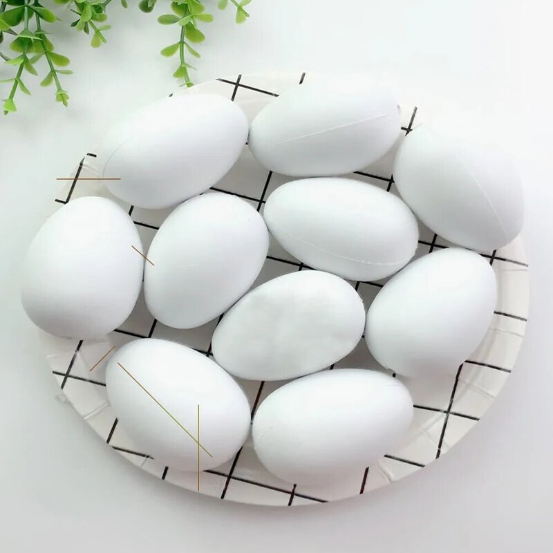 50PCS Ostern Eier Form Kinder Spielzeug DIY Kreative Lackiert Graffiti Spielzeug Hängen Eier Künstliche Dekorative Eier Hause Dekoration
