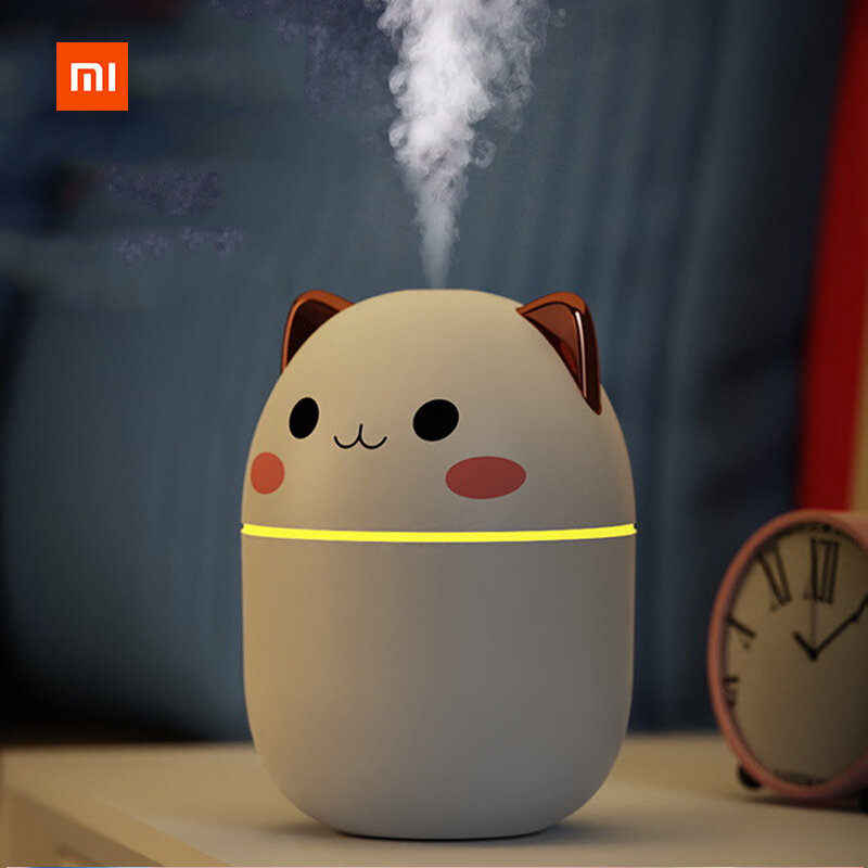 Xiaomi Mijia Home Air Humidifier น่ารัก Kawaii Cat Air Humidifier Aroma Diffuser สำหรับ Home Essential Oil Diffuser สำหรับห้องนอนรถยนต์