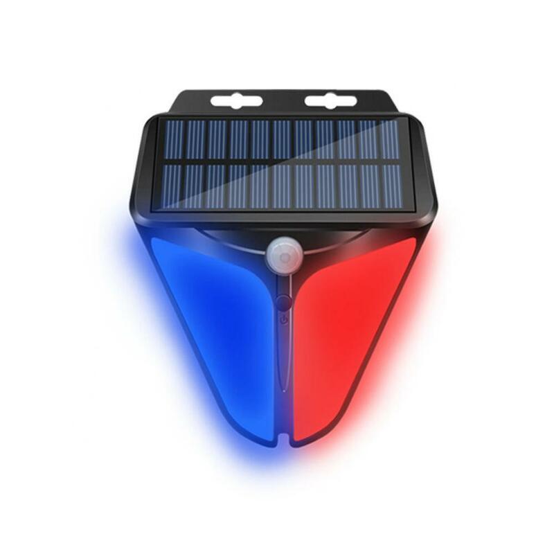 Alarm luar ruangan, untuk sirene Alarm dengan Sensor gerakan dan lampu Alarm tenaga surya nirkabel dengan pencahayaan tenaga surya