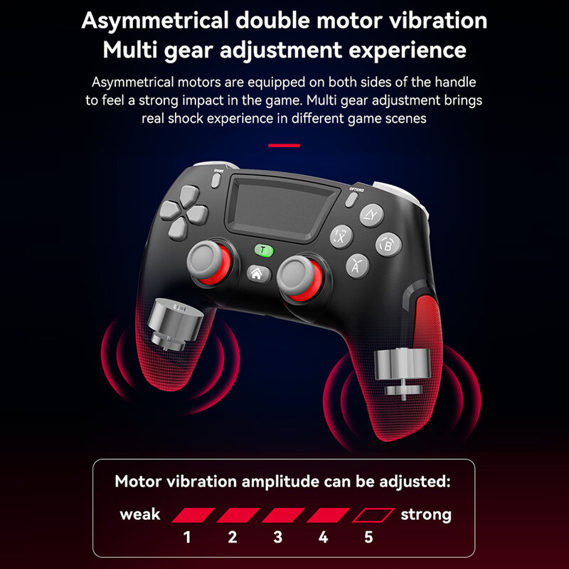6-axis gamepad joystick para ps4 ns switch 360 graus bluetooth-compatível controlador de jogo sem fio anti deslizamento controlador joystick