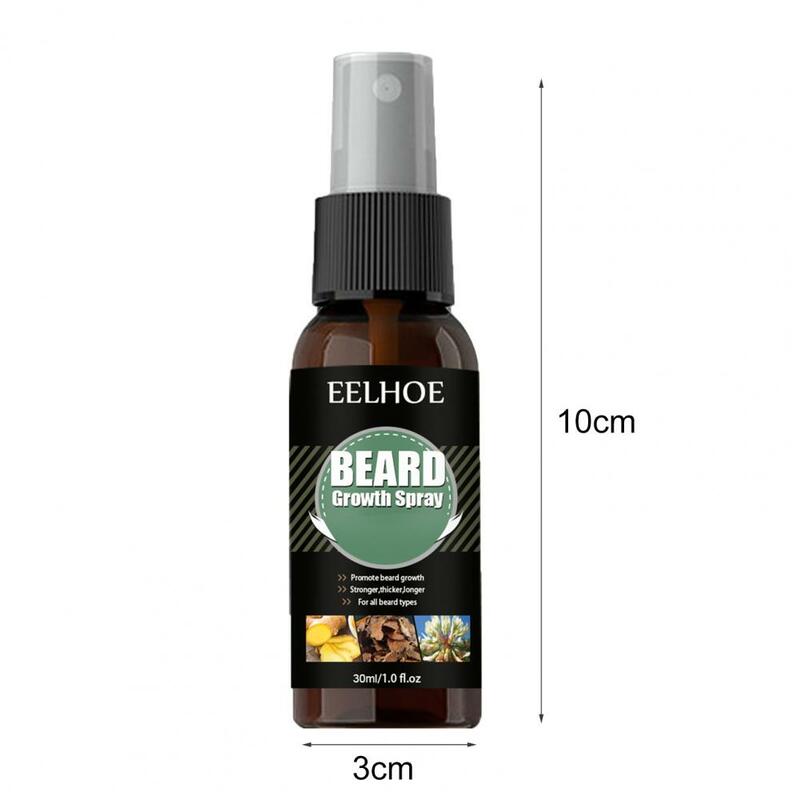 EELHOE 30ml Bart Spray Schnell Absorbieren Keine Geruch Natürliche Extrakt Bart Essentital Enhancer Nährstoff Öl für Mann