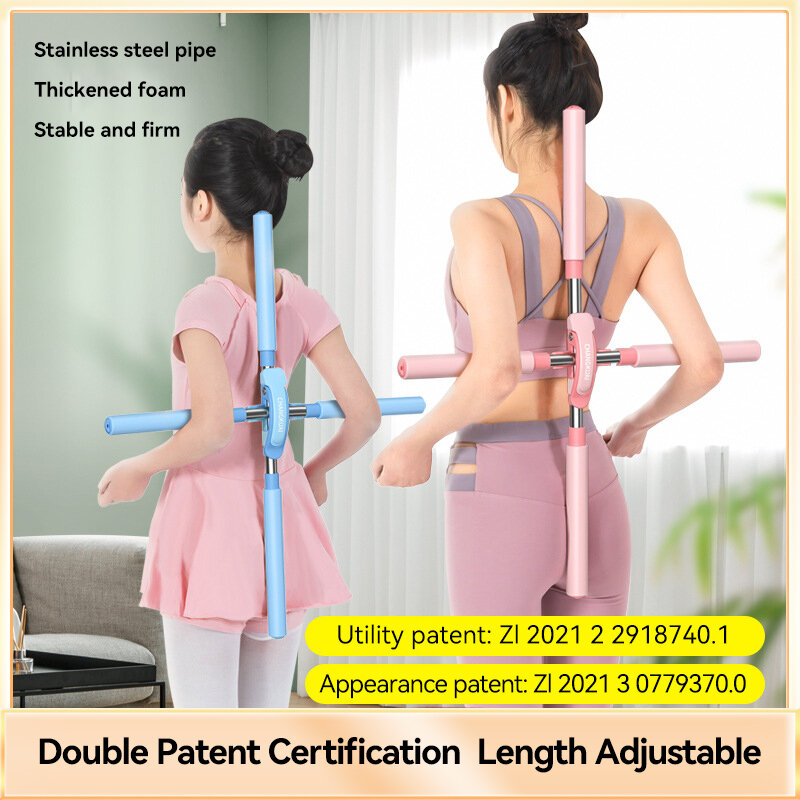 Ajustável patente yoga volta postura corrector evitar jubarte varas ombro beleza musculação yoga vara de fitness para mulher