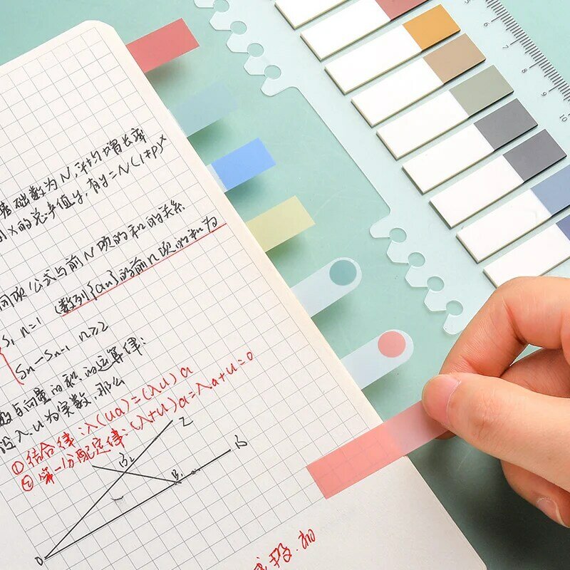 200แผ่นดัชนี Bookmark Sticky Notes Notepad Kawaii เครื่องเขียนธงแท็บ Neon Page Markers กระดาษอุปกรณ์สำนักงานโรงเรียน
