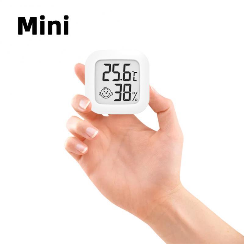 1 قطعة LCD صغيرة الرقمية مستشعر درجة الحرارة والرطوبة ميزان الحرارة الرطوبة داخلي في الهواء الطلق الرطوبة متر الاستشعار مقياس للمنزل