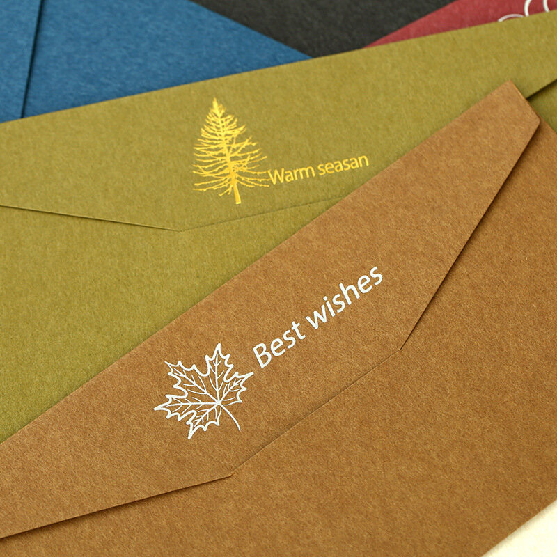 Envelope de papel de negócios de estilo europeu retro para o cartão de convite festival mensagem de saudação escrita carta de impressão envelope de papel
