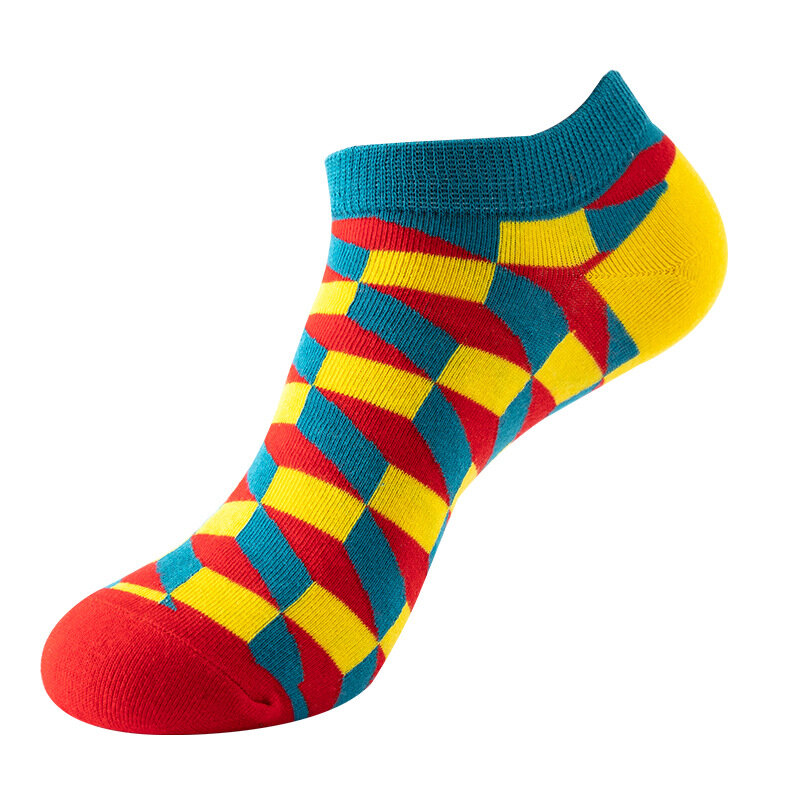 Summer thin boat socks men's new trend striped socks ladies breathable sweat-absorbent socks mens socks
