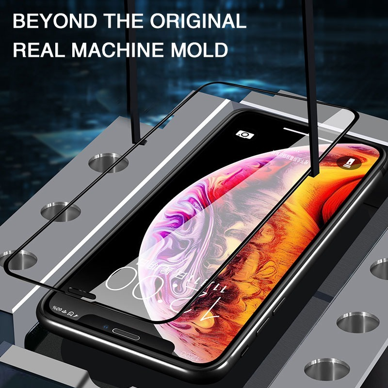 HD กระจกนิรภัย4PCS สีดำสำหรับ iPhone 14 13 12 11 Pro Max สำหรับ X XR XS Max 7 8 6S 5 Plus 12 Mini ป้องกันหน้าจอแก้ว