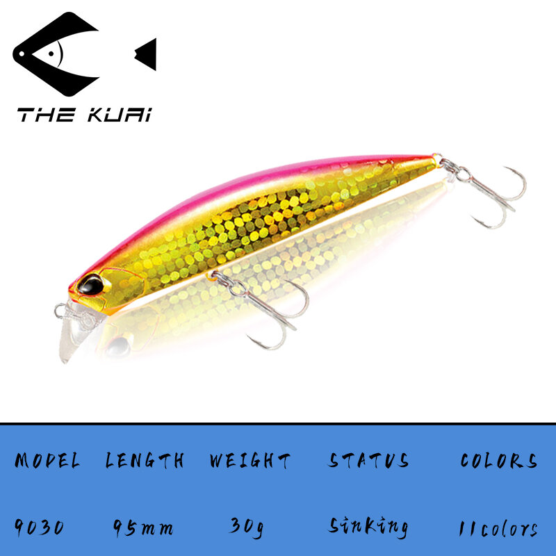 1 PCS Fishing Lure 9.5cm/30g Top Hard Fishing Lures Minnow quality Baits Wobblers Artificial Hard Bait Pesca Fishing Tackle