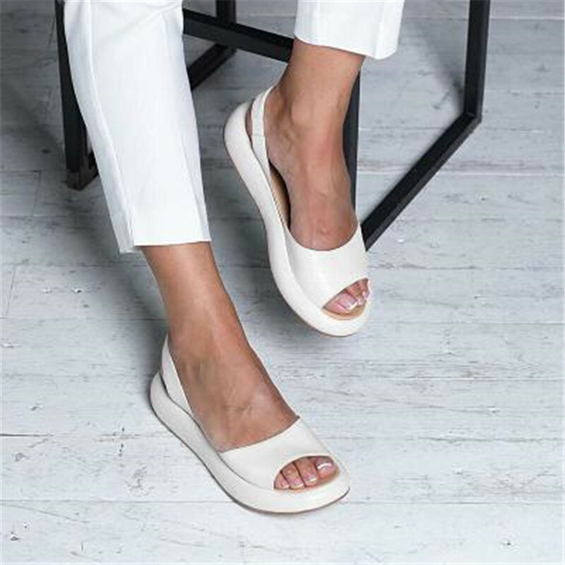 Neue 2020 Frauen Sandalen Flip-Flops Neue Sommer Mode Rom Slip-On Atmungsaktive Nicht-slip Schuhe Frau Rutschen feste Beiläufige Weibliche
