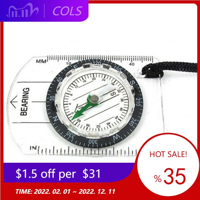 Multifunction Ruler Compass Outdoor Map Scale Camping Hiking Survival Compass Portable Compass Navigation For Outdoor Activities