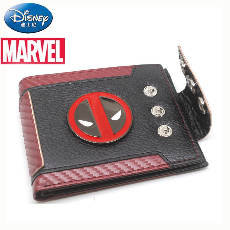 Disney Co-branded Fashion Men's High-quality Large-capacity Wallet PU Folding Multi-card Slot Luxury Brand Student Coin Purse