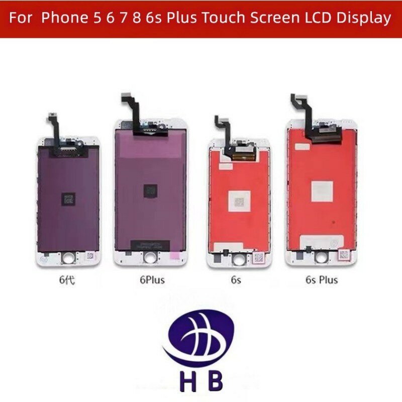 Pantalla LCD AAA ++ para iPhone 6, 7, 8, 6s Plus, reemplazo de pantalla táctil para iPhone 5, 5C, 5S si No hay píxeles muertos + herramientas de TPU
