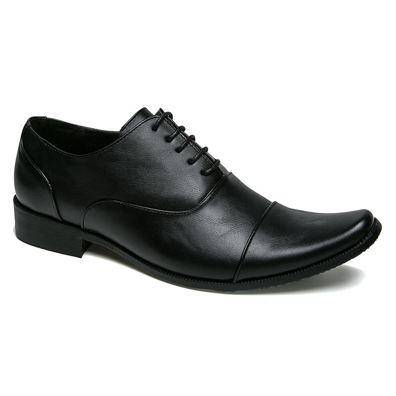 Chaussures Oxford imperméables en peau de vache pour hommes, souliers de réunion, de mariage, de soirée, à lacets