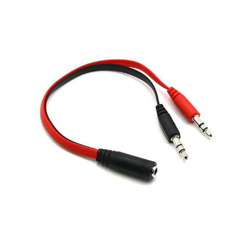 10-100 pz 3.5mm 1 femmina a 2 maschio AUX cavo Audio Mic Splitter cavo auricolare cavo adattatore per cuffie per telefono Pad Mobile