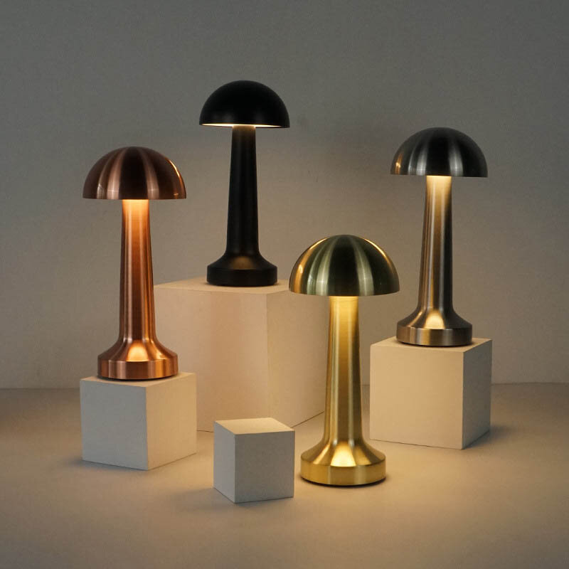 Lámpara LED de mesa con Sensor táctil inalámbrico, luces nocturnas recargables para decoración de dormitorio, café y restaurante, estilo Retro