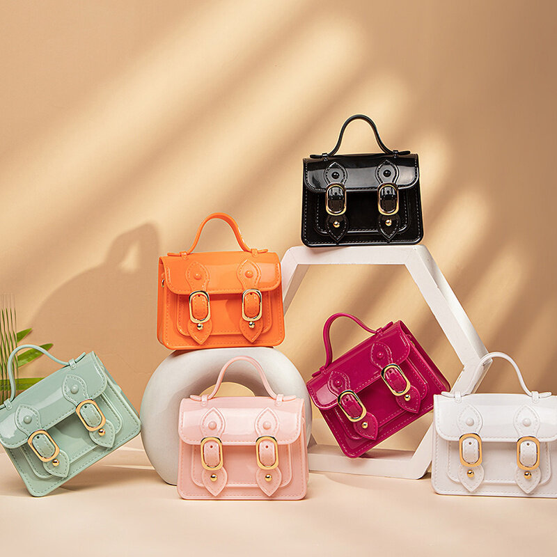 Fashion Mini Handbags PVC Crossbody Bags For Little Girls Birthday Gift Baby Children Shoulder Bags Tote Bags Small Phone Purse