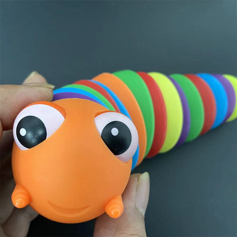 3D Fidget Slug przegubowe realistyczne owady zabawka zabawa pełzająca zabawka sensoryczna może być skręcona od niechcenia przyjemny stres zwalniający