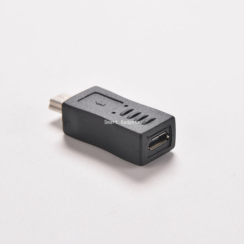 Adaptador Micro USB hembra a Mini USB macho conector Adaptador convertidor para teléfonos móviles MP3