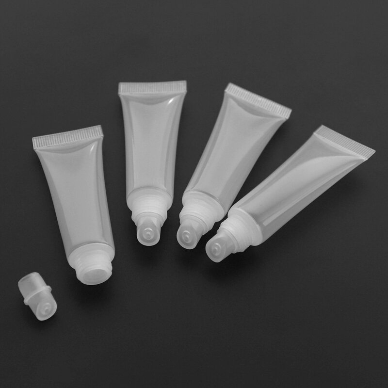 100er Pack 10ml Lipgloss-Röhrchen leere Lotion Nachfüll röhrchen Soft Squeeze-Röhrchen für DIY-Reise verteilungs flasche