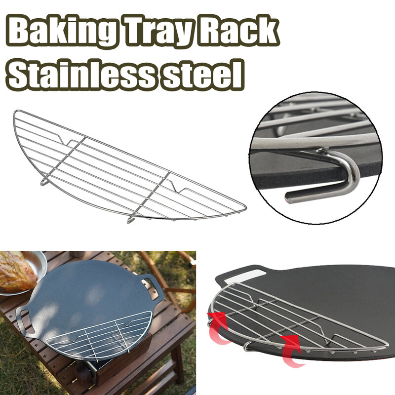 Barbecue Rooster Camping Koken Bakken Netto Rvs Cooling Rack Draad Grid Cake Voedsel Rack Vuur Koken Grill Bbq Rooster