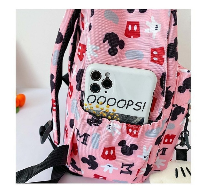 Disney Co-branded Mickeys New Cartoon Cute Girl Schoolbag Large-capacity Fashion Student Schoolbag Practical Children's Backpack
