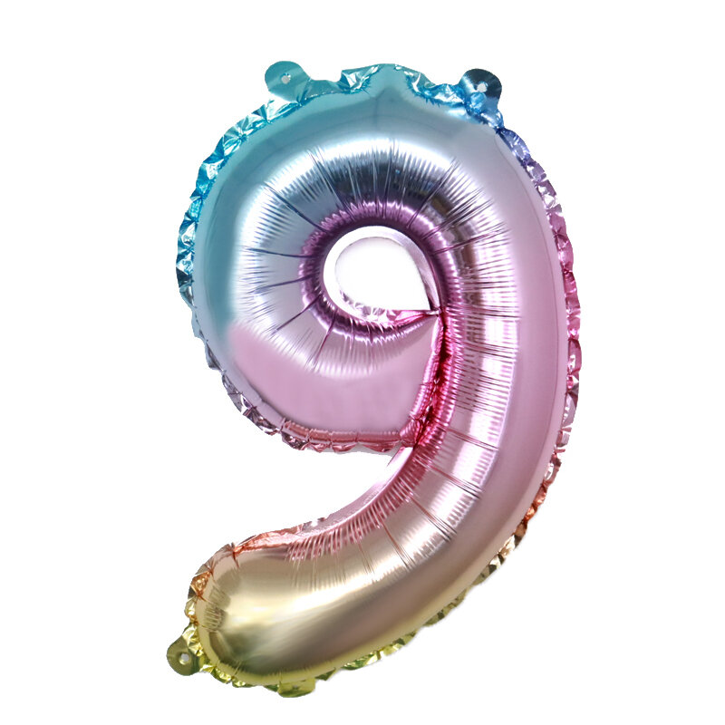Воздушные шары в виде цифр, радужные, для украшения дней рождения
