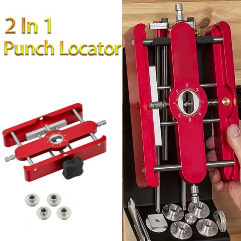 Precision Mortising 2 In 1 Punch Locator Jig หลวม Tenon Joinery Jig Doweling Jig Connector Fastener งานไม้เครื่องมือ