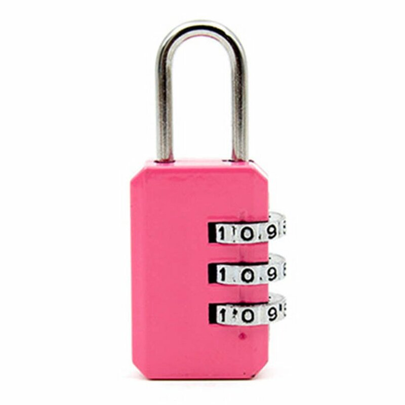 Cadeado da combinação do código de 3 dígitos para o número da combinação da bagagem cadeado do fechamento para o saco do zíper