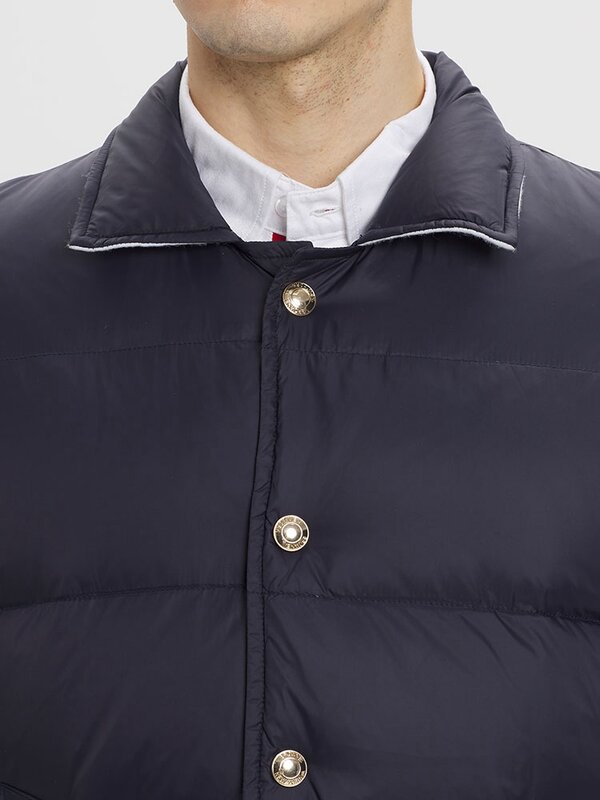 Куртка TB THOM, зимняя мужская теплая пуховая куртка с 4 полосками, модная брендовая длинная свободная повседневная мужская куртка с пуховым наполнителем