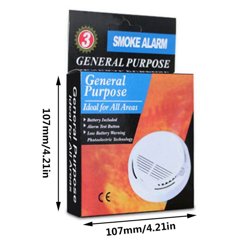 Acj168-alarma de humo independiente, detector de humo independiente, sensor fotoeléctrico de seguridad para el hogar y la Oficina