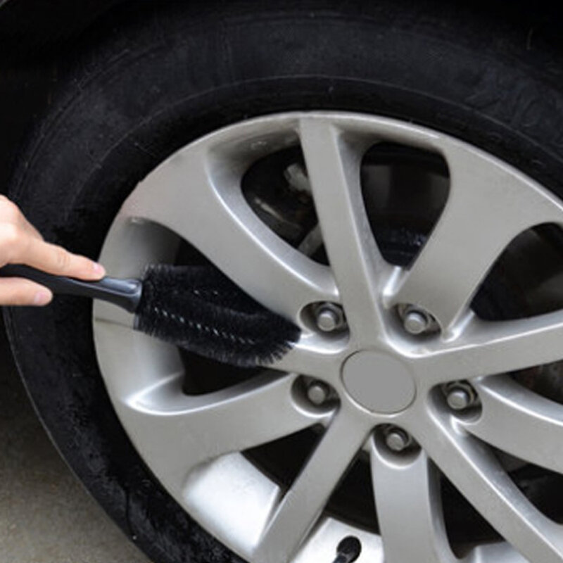 Escova para limpeza de aro de carros, alça de plástico para remoção de poeira e lavagem de veículos, carros e motocicletas, caminhões