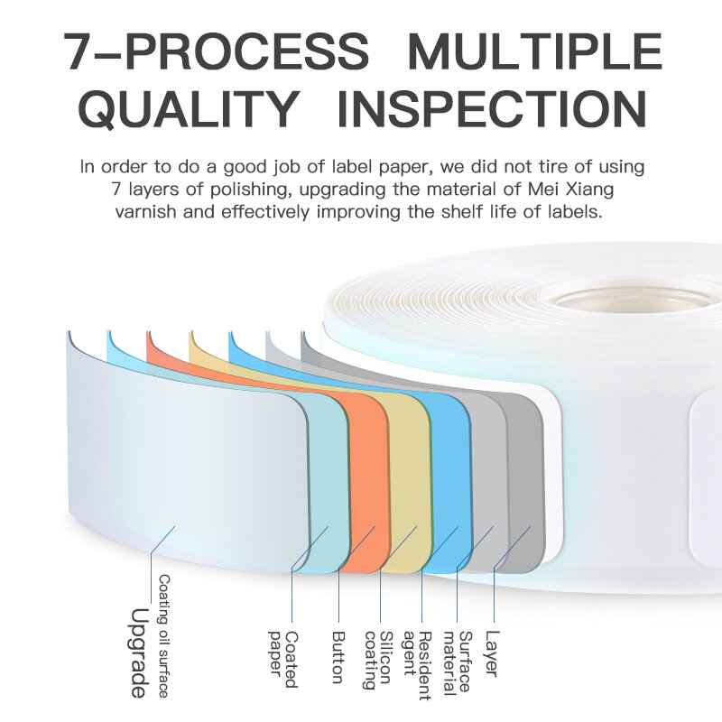 Niimbot D11 D110 D101 Label Maker Sticker Replacement Transparent Colorful White Label Tape Print Waterproof Tearproof Paper