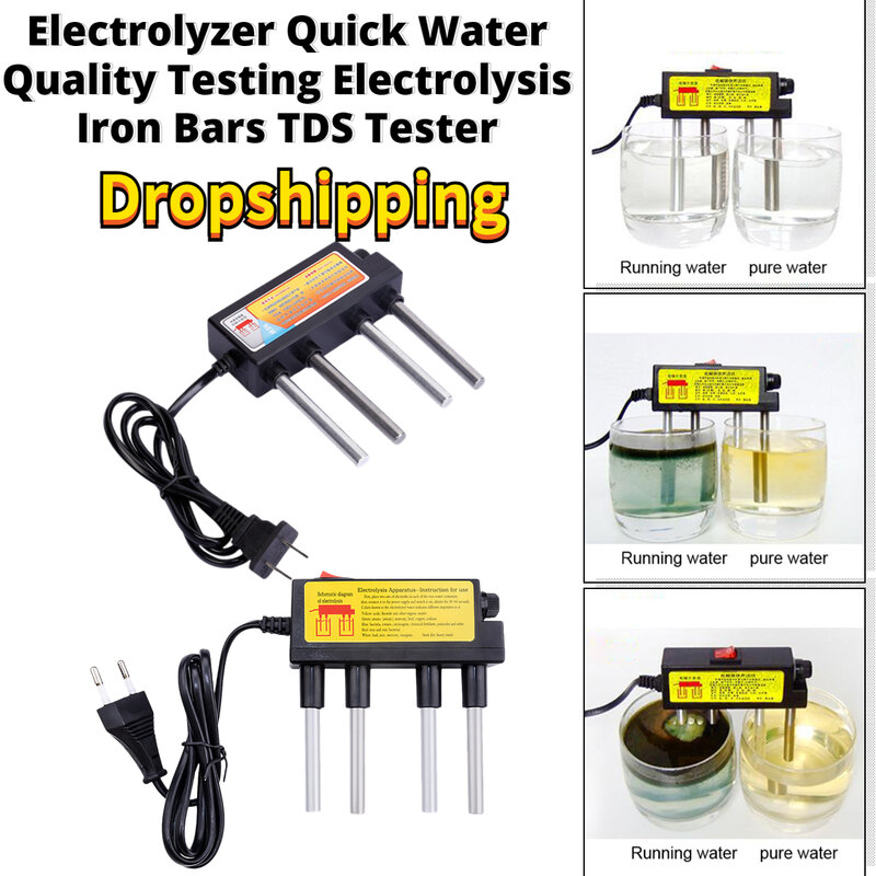 Protable premium eletrólise de água barra de ferro tester electrolyzer de qualidade de água teste rápido tds tester medidor de nível de pureza de água