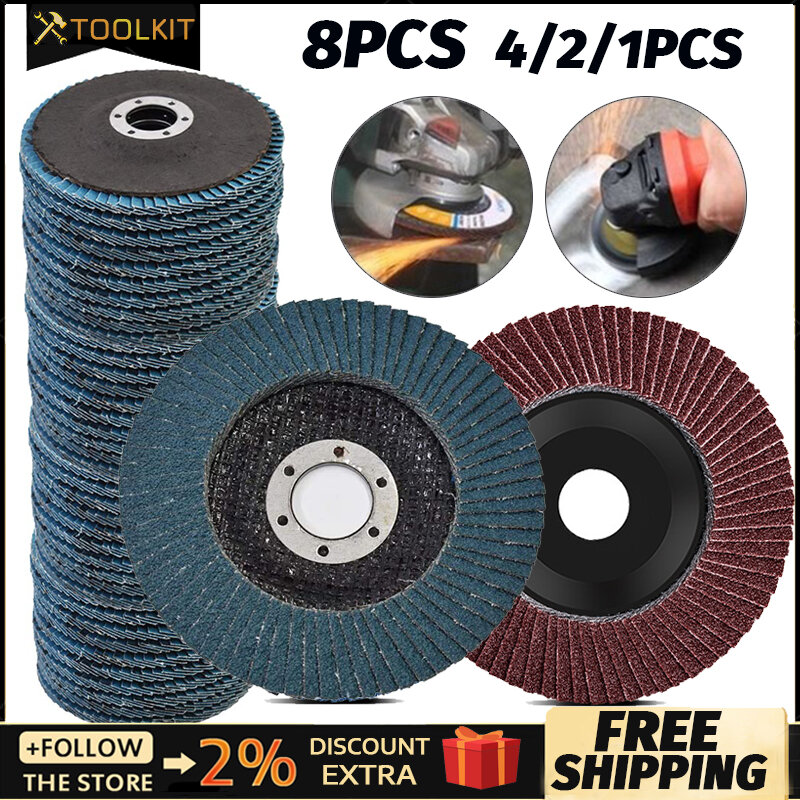 115mm Professional Flap Discs 4.5 Inch Sanding Discs 40/60/80/120 Grit Grinding Wheels Blades For Angle Grinder Abrasive Tool