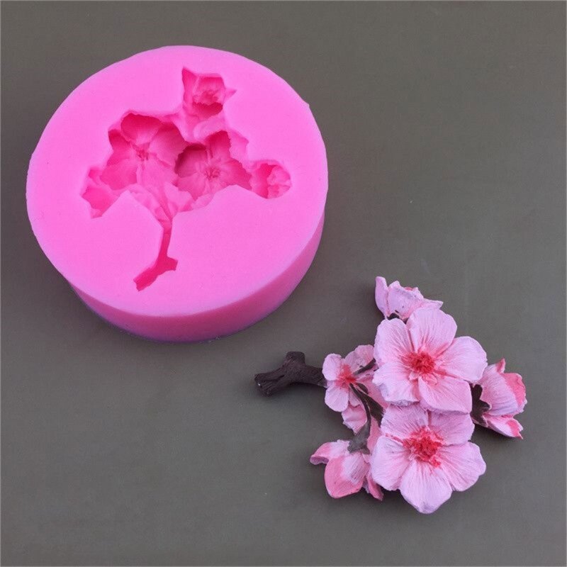Molde de vela de silicona de flores 3D, molde de resina, bricolaje, postre, Chocolate, pastel, hornear