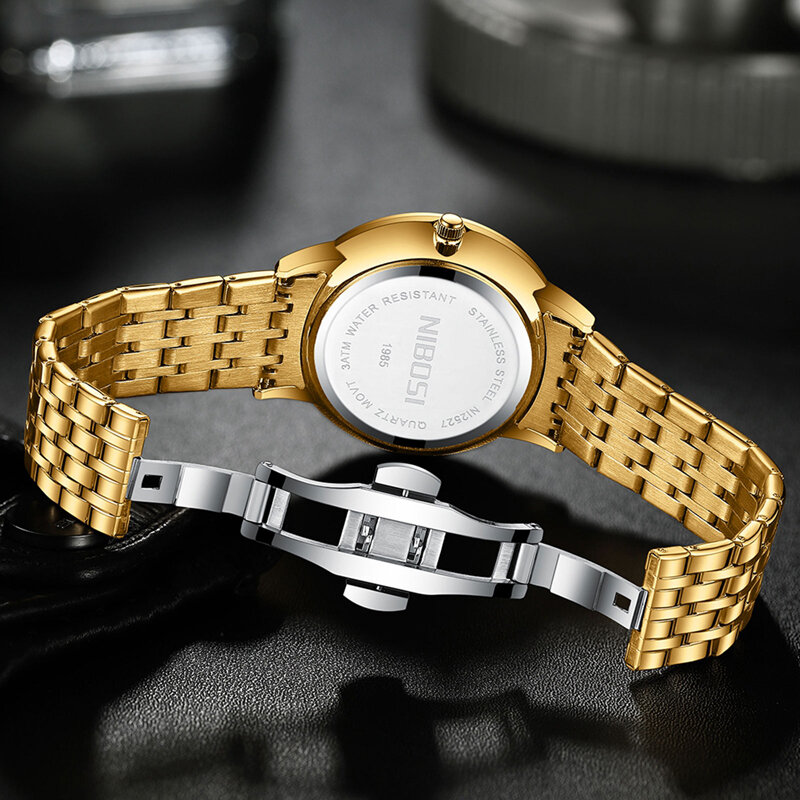 NIBOSI – montre à Quartz pour homme, marque de luxe, acier inoxydable, étanche