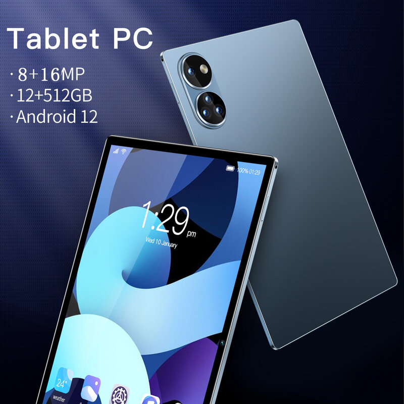 2023 Global Version Tablet Android 12 Tab 9000mAh 11.6 Inch 12+512GB Rom Gaming GPS Wifi 5G Tablet Dual Speaker Dual SIM Tablet