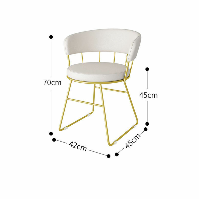 Modern Leather Dining Chair Relaxing Bedroom Salon Styling Dining Chair Dressing Table Chaises Salle Manger Nordic Furniture