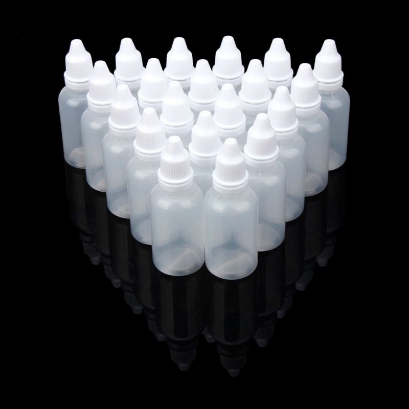 Botellas de plástico vacías con gotero, botellas rellenables de plástico, 5ml/10ml/15ml/20ML/30ML/50ML, 50 unidades