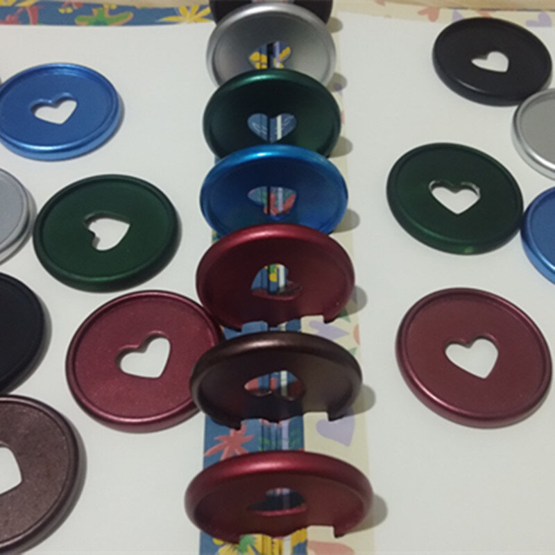 Anneau de liaison adhésif en plastique, en plastique givré 35mm, bobine à feuilles mobiles, pour reliure CD, boucle, 50 pièces