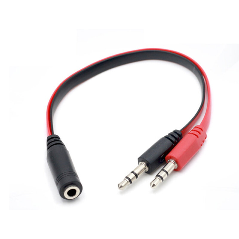 10-100 pz 3.5mm 1 femmina a 2 maschio AUX cavo Audio Mic Splitter cavo auricolare cavo adattatore per cuffie per telefono Pad Mobile