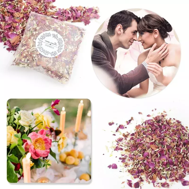 O casamento natural confetti secou flores, pétalas de Rosa, chuveiro nupcial floral, decorações do partido do aniversário