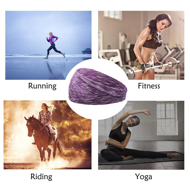 Diademas deportivas para hombre y mujer, cintas para la cabeza para Yoga y Fitness que absorben el sudor