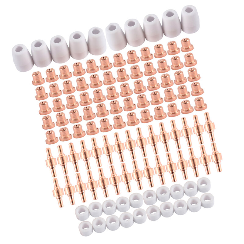 Kit de boquillas y electrodos de punta de cortador de Plasma, accesorios consumibles para PT31, corte 40 50, herramientas de soldadura, 100 Uds.