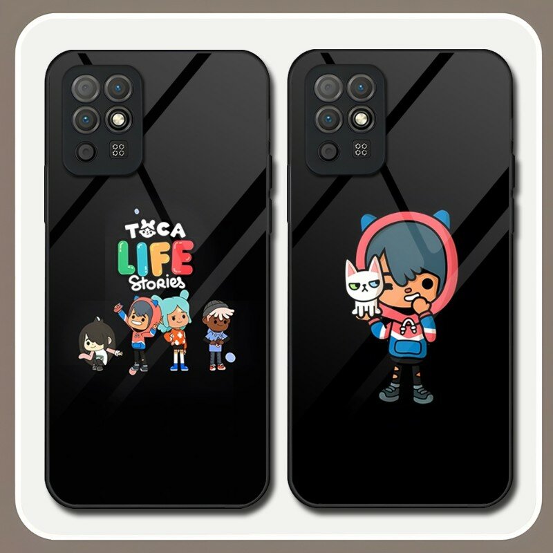 Toca Boca Toca Life World Game Phone Case Glass For Huawei P30 P40 P50 P20 P9 Smartp Z Pro Plus 2019 2021 Cover