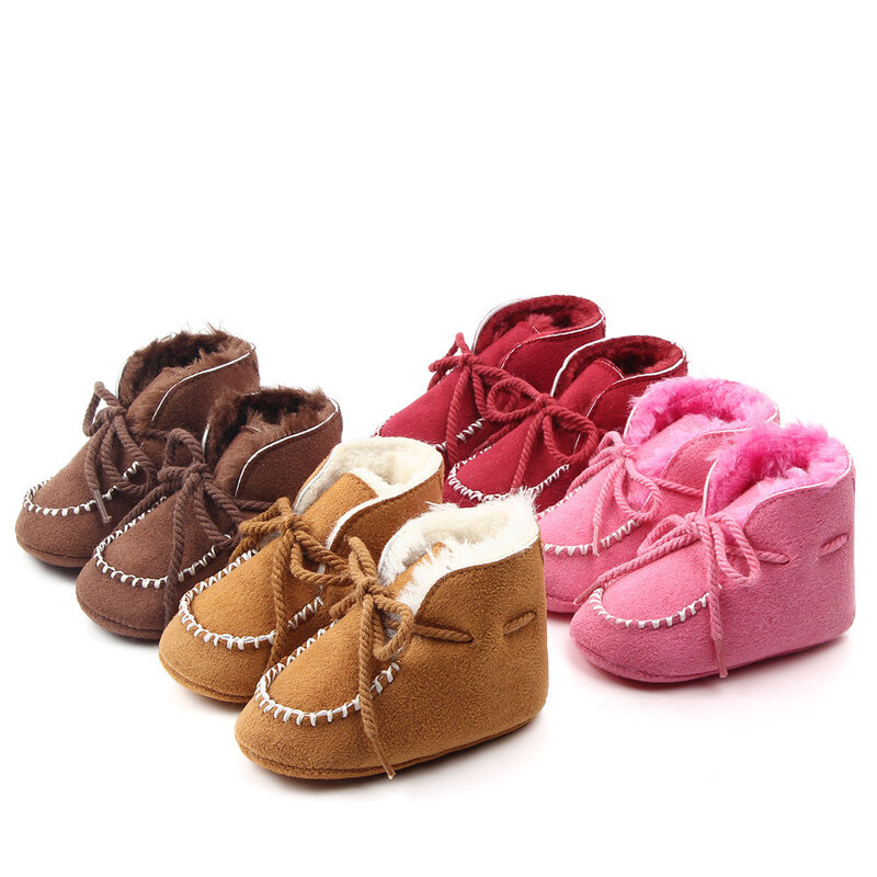 Botas de algodón cálidas para bebé, zapatos gruesos de terciopelo para bebé, botas de nieve para bebé recién nacido
