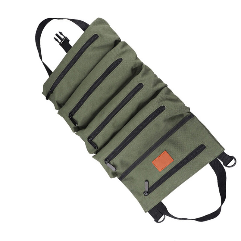 Многофункциональная сумка для инструментов, Холщовая Сумка для хранения с несколькими карманами цвета хаки/черный/коричневый/зеленый цвет, размеры 30*48*3 см/49*29 см