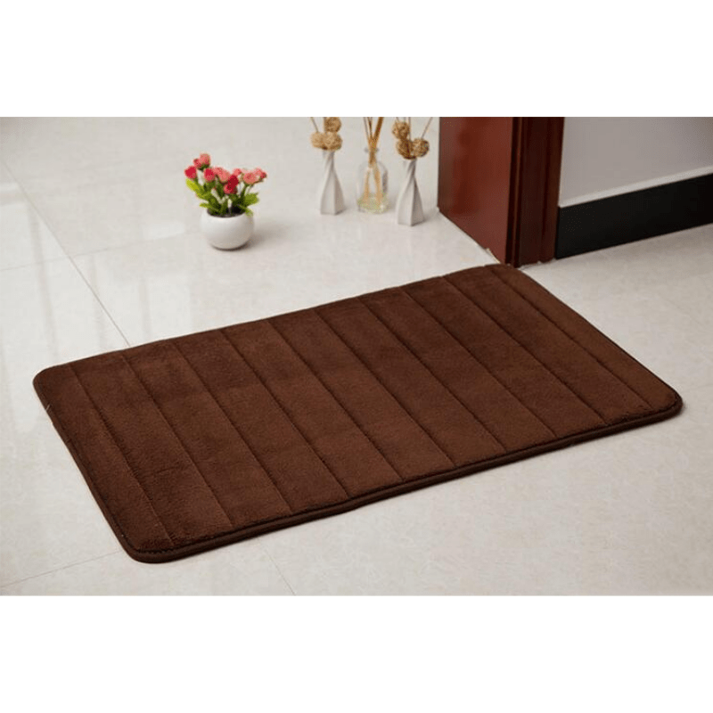 Household Bath Mat Coral Fleece Bathroom Carpet Absorbent Non slip Carpet Sponge Absorbent Washable Floor Mat