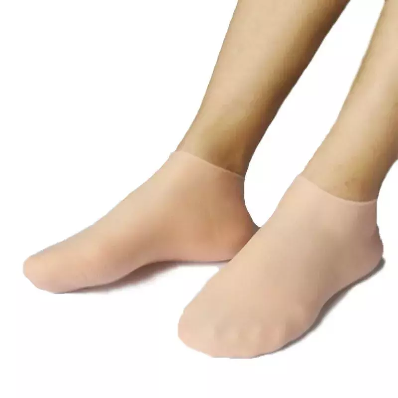 1 par pés & cuidados com as mãos meias luvas hidratante silicone gel meias pé cuidados com a pele protetores de mão anti rachaduras spa casa u