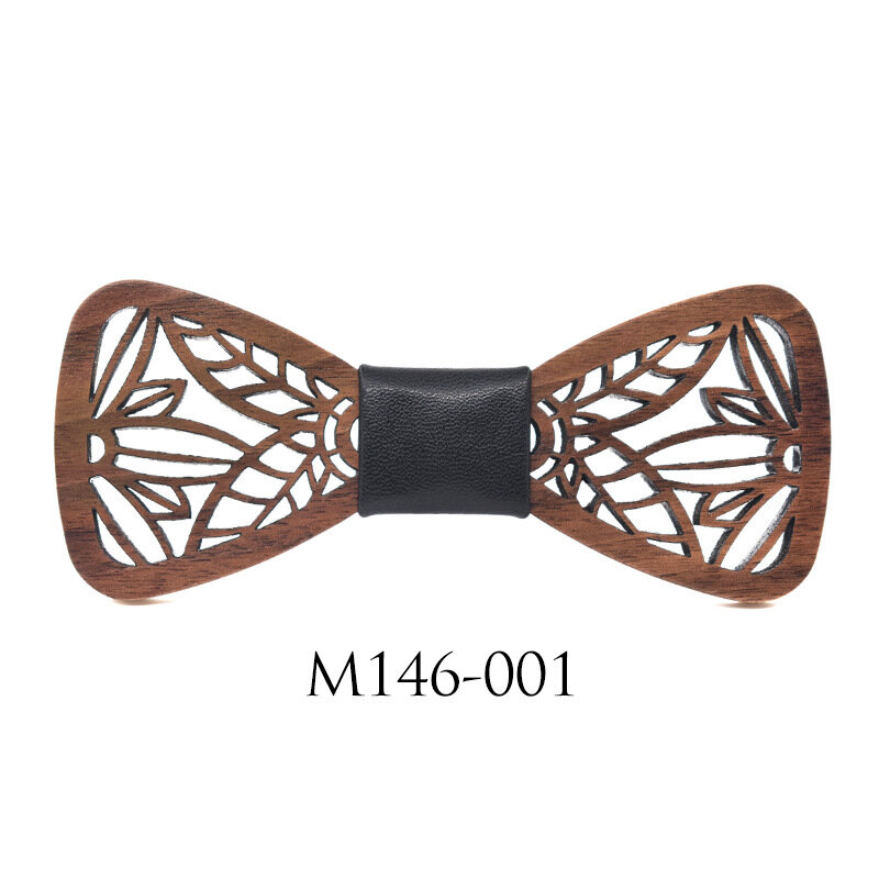 Luxury Wooden Tie For Men Handmade 3D Hollowed Bow Bussiness Wedding Party Clothing's Accessories Slim Fit Butterfly Tie Gravata
